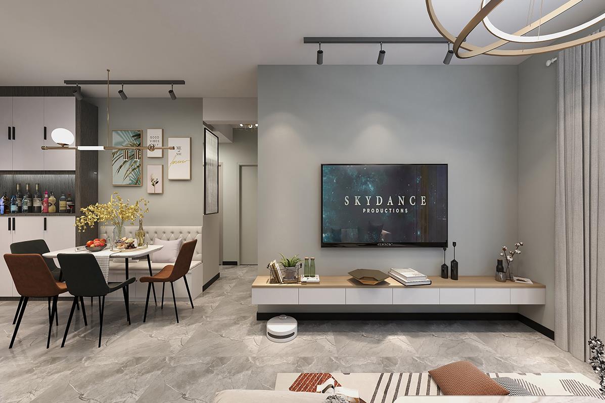 保利心語(yǔ)93m&sup2;現(xiàn)代風(fēng)格案例