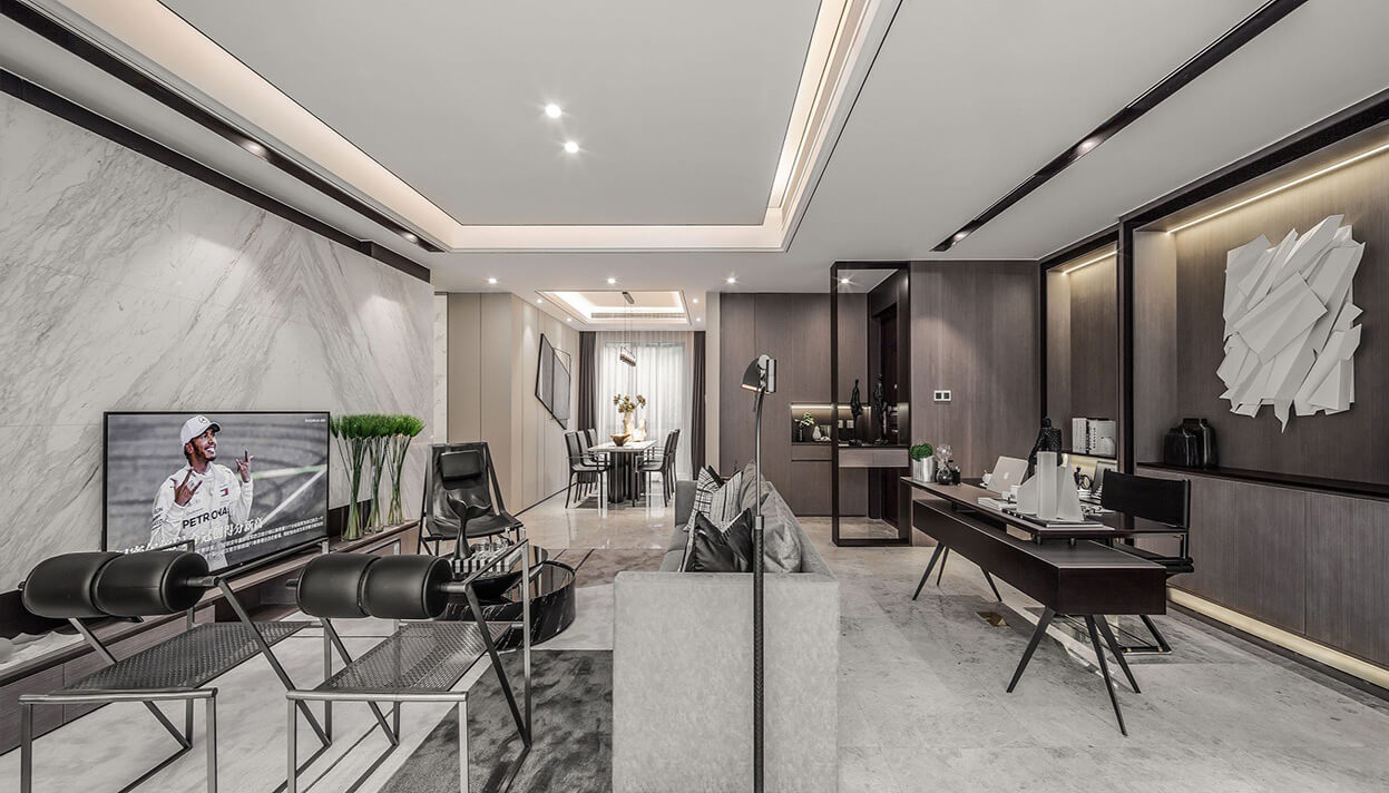 天譽(yù)城120m&sup2;現(xiàn)代簡約風(fēng)格案例