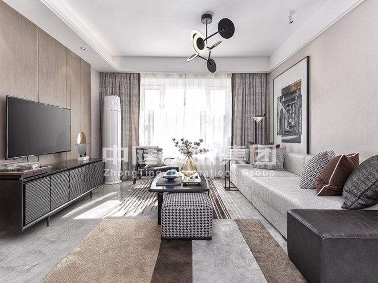 天譽(yù)花園120平現(xiàn)代簡(jiǎn)約風(fēng)格案例